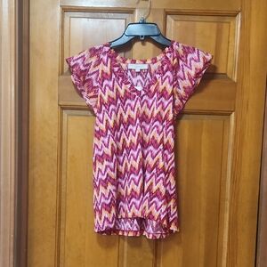 NWT LOFT Pink/Orange Women's Size Small Top/Blouse
